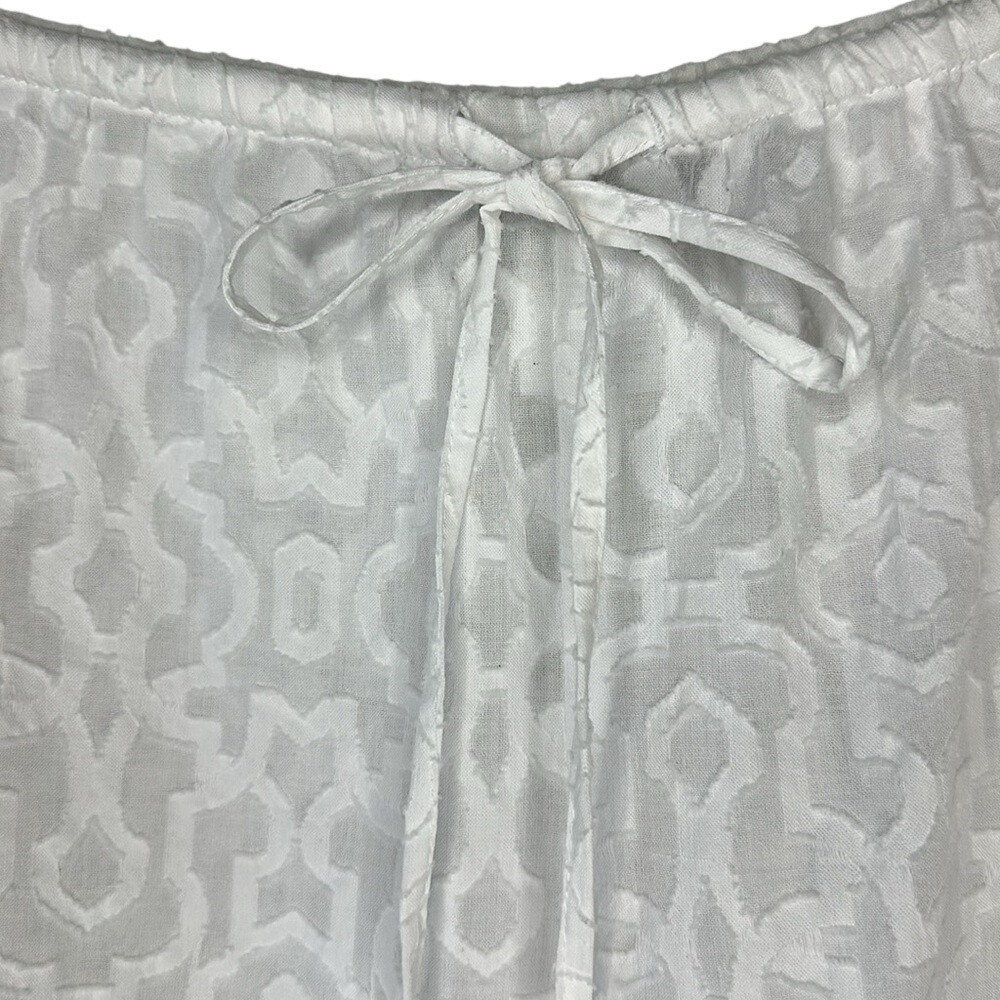 Tommy Bahama White Drawstring Waist Lightweight 100% Cotton Coverup Pants Size L - Picture 2 of 14